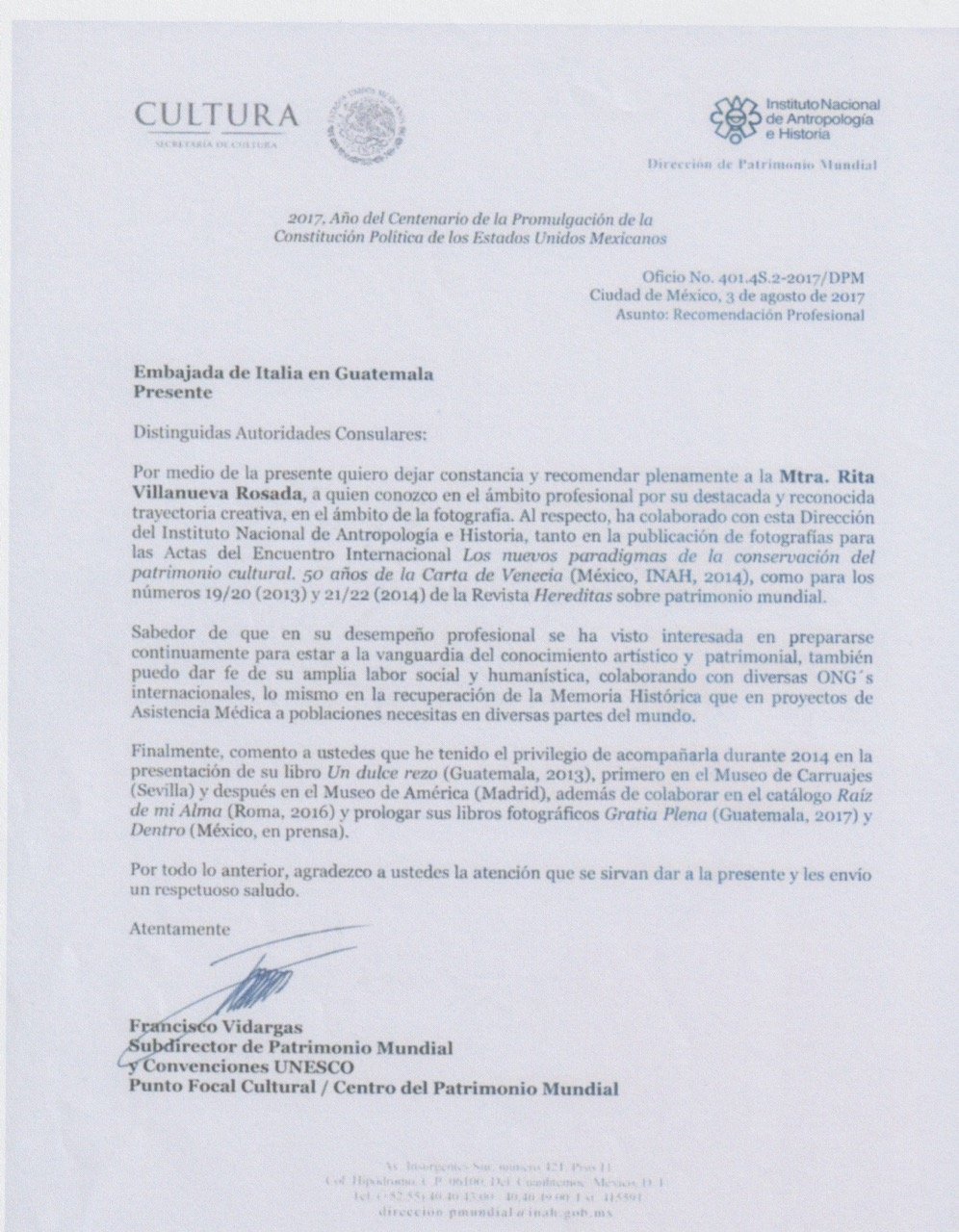 Respaldo Institucional
