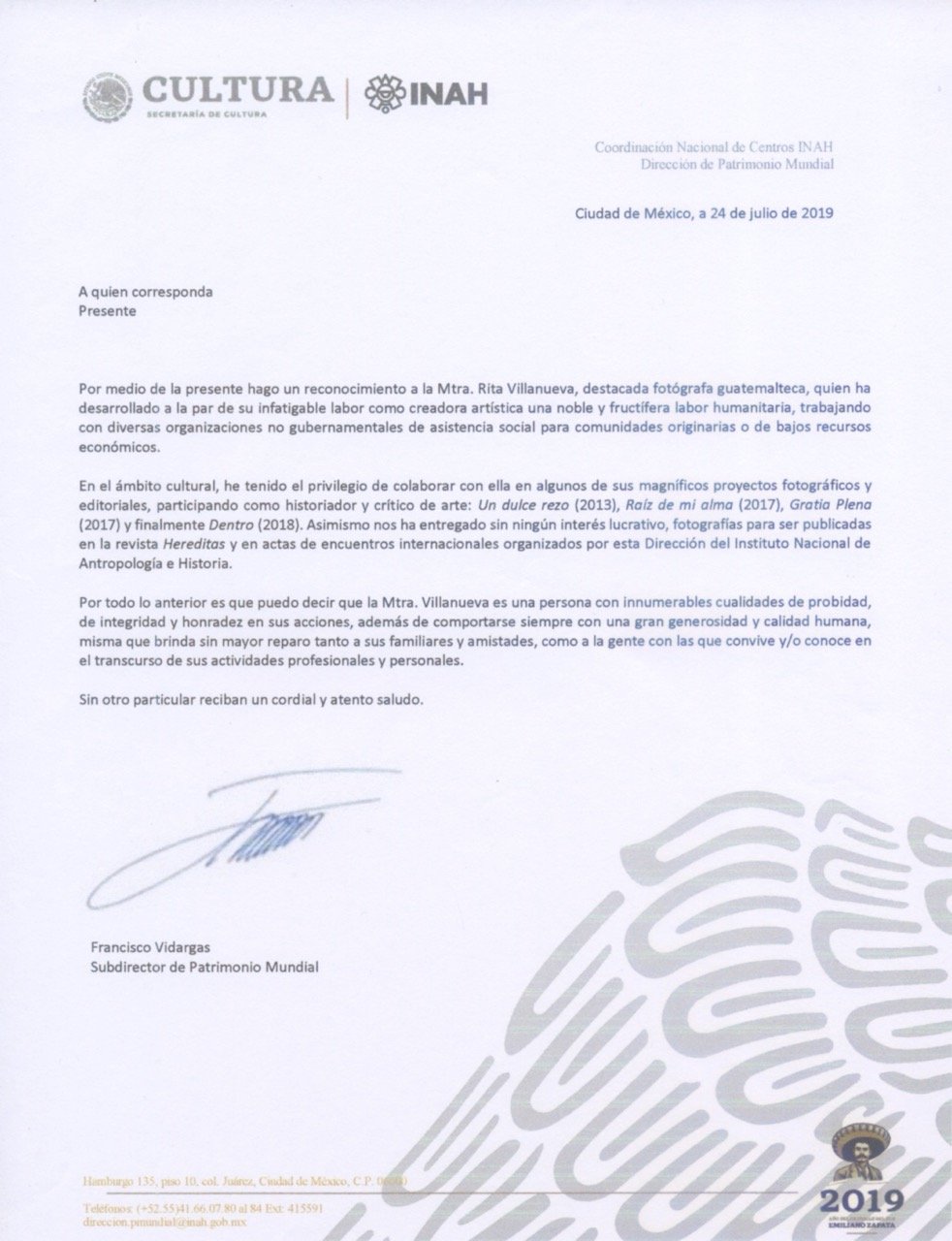Respaldo Institucional