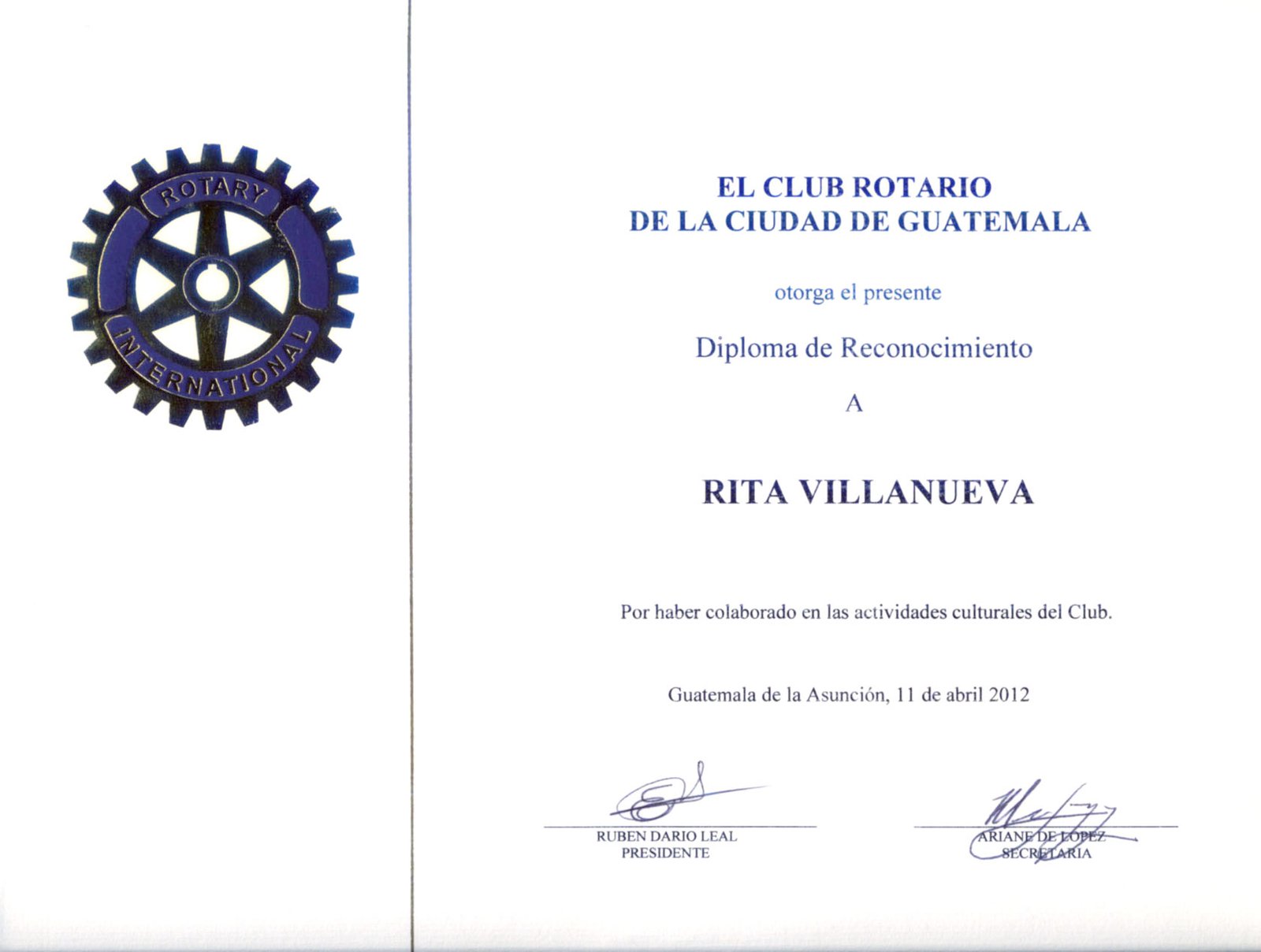Reconocimiento Humanitario