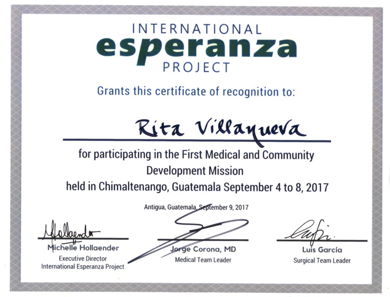 Reconocimiento Humanitario